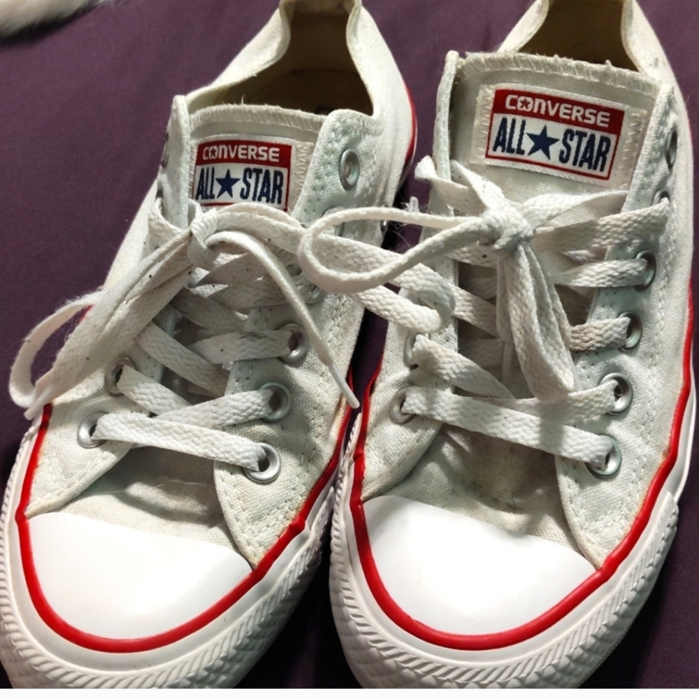 Converse White and Red Sneakers